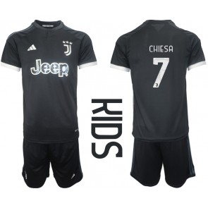 Juventus Federico Chiesa #7 Rezervni Dres za Dječji 2023-24 Kratak Rukavima (+ kratke hlače)